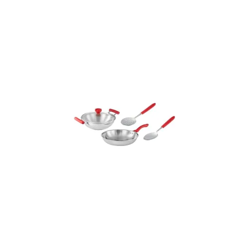 Image of Amazon Brand - Solimo 4pcs Triply Cookware Set 