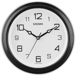 Amazon Brand - Solimo Abstract Wall Clock | Round | Plastic | 8 Inch | Black - Analog