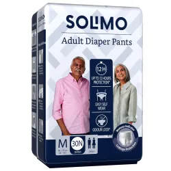 Amazon Brand - Solimo Adult Diapers Pant Style | Medium Size | 30 Count