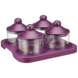Amazon Brand - Solimo Airtight Dry Fruit Container Set (4)