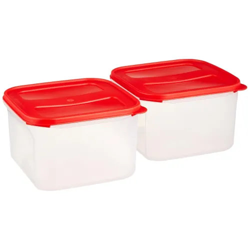 Image of Amazon Brand - Solimo Antimicrobial Square Modular Plastic Storage Container