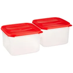 Amazon Brand - Solimo Antimicrobial Square Modular Plastic Storage Container