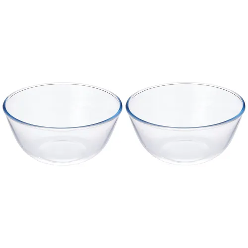 Image of Amazon Brand - Solimo Borosilicate Glass Mix Bowl (Set of 2 )