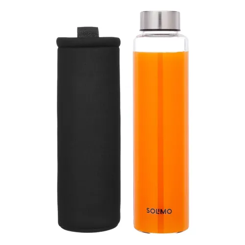 Image of Amazon Brand - Solimo Borosilicate Glass Fridge Water Bottle