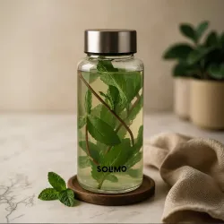 Amazon Brand - Solimo Borosilicate Glass Fridge Water Bottle