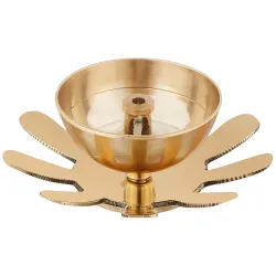Amazon Brand - Solimo Brass Diya with Single Petals