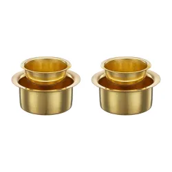 Amazon Brand - Solimo Brass Pot  750 ml (set of 2)