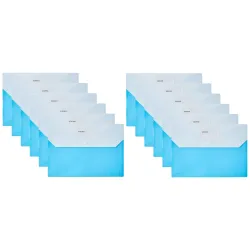 Amazon Brand - Solimo Button Bags A4 Twin Pockets Set of 10