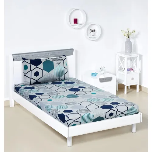 Image of Amazon Brand - Solimo Cobalt Dreams Single Bedsheet