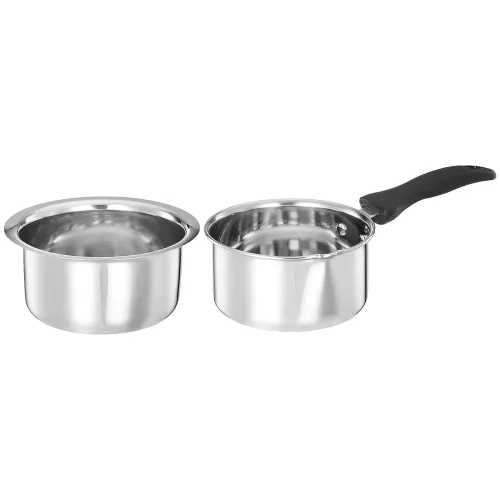 Image of Amazon Brand - Solimo - 2 Pcs Stainless Steel Cookware Set