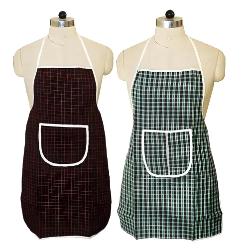 Image of Amazon Brand - Solimo Cotton Apron with Front Pocket Pack of 2