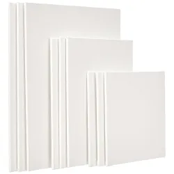 Amazon Brand - Solimo Cotton Canvas Boards for Painting (20.3x25.4 CM, 15.2x20.3 CM, 15.2x15.2 CM) Combo Pack of 9,White