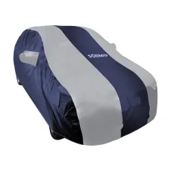 Amazon Brand - Solimo Cover for Maruti Dzire (Dark Blue & Silver)