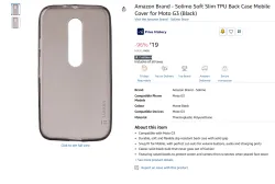 Amazon Brand - Solimo Cover for Moto G3