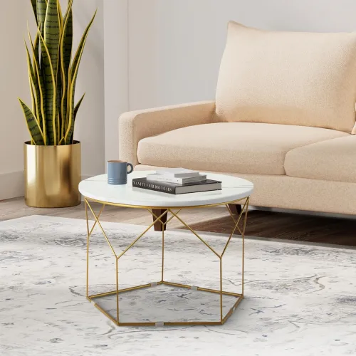 Image of Amazon Brand Solimo Cuil End Table – Golden