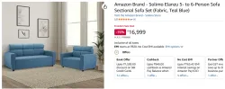 Amazon Brand - Solimo Elanzu 5- to 6-Person Sofa Sectional Sofa Set