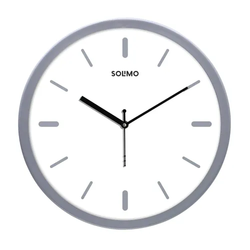 Image of Amazon Brand - Solimo Elegant Metallic Analog Wall Clock, 12 Inches