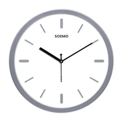 Amazon Brand - Solimo Elegant Metallic Analog Wall Clock, 12 Inches