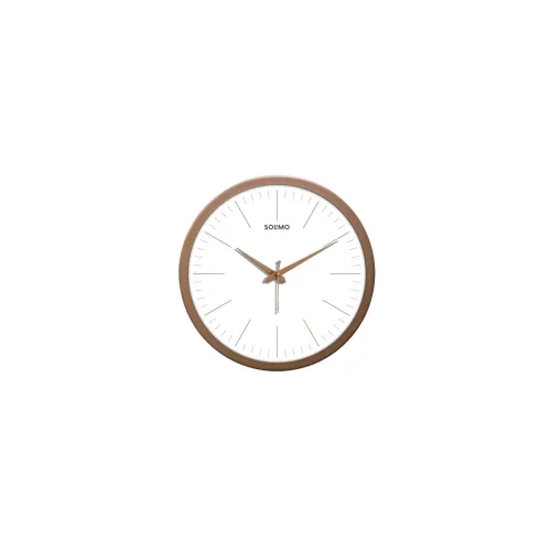 Image of Amazon Brand - Solimo Elegant Metallic Analog Wall Clock
