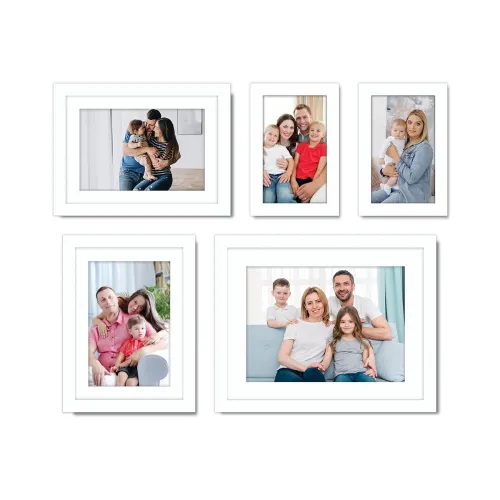 Image of Amazon Brand - Solimo Eco Series Family Photo Frame Set Of 5