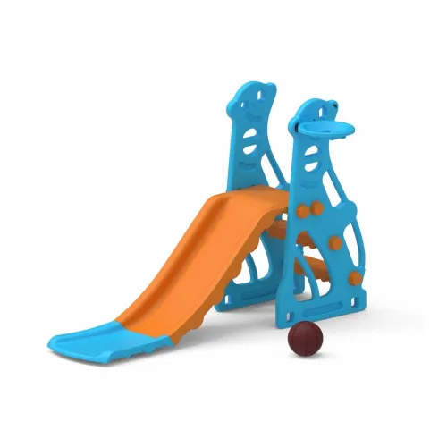 Image of Amazon Brand - Solimo Garden Penguin Slide with Basketball for Indoor & Outdoor Use |