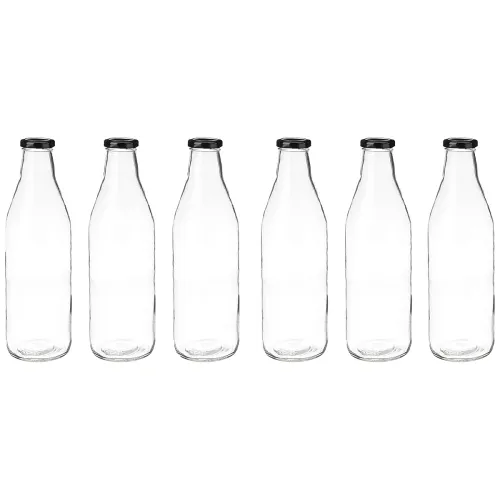 Image of Amazon Brand - Solimo Glass Bottle Set, 6 Pieces
