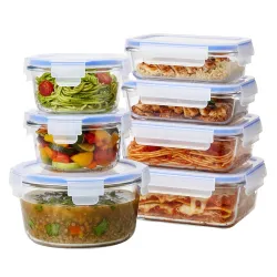 Amazon Brand - Solimo Glass Food Storage Container Set,