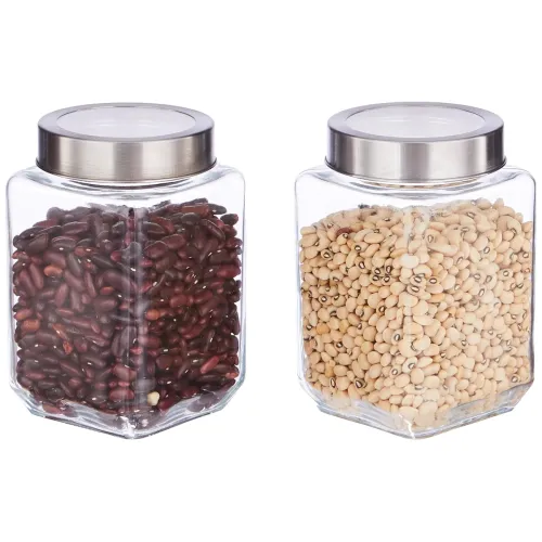 Image of Amazon Brand - Solimo Glass Jars (Set of 2)