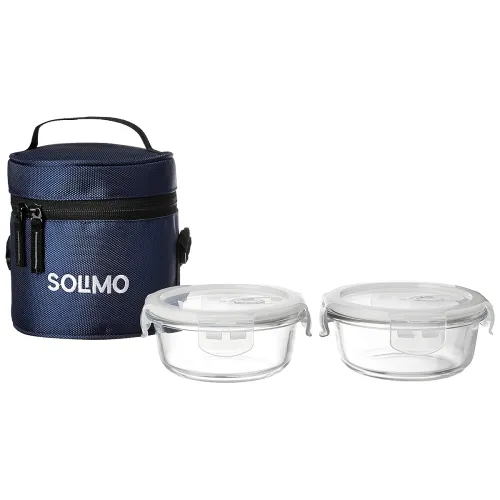 Image of Amazon Brand - Solimo Glass Lunch Box 