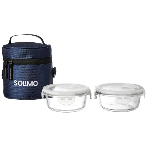 Image of Amazon Brand - Solimo Glass Lunch Box Set