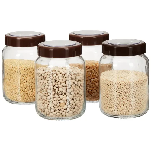 Image of Amazon Brand Solimo Glass Storage Jar Set of 4 750 ml