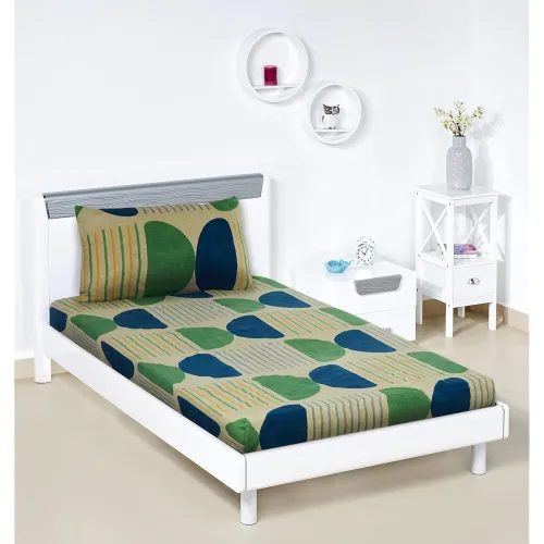 Image of Amazon Brand - Solimo Graphic Glaze Single Bedsheet 