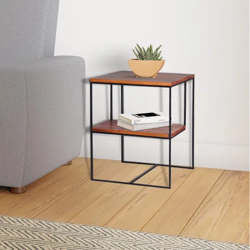 Image of Amazon Brand - Solimo Gunay Durable Square Side Table