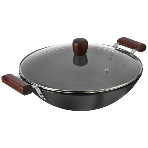 Image of Amazon Brand - Solimo Hard Anodized Aluminium Kadhai 