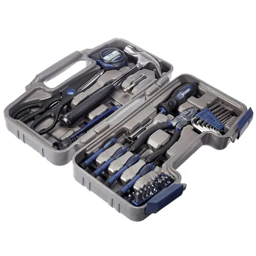 Image of Amazon Brand - Solimo Plastic Household Tool Set 38-Pieces