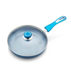 Amazon Brand - Solimo Blue Ceramic Non Stick Induction Fry Pan 