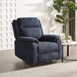 Amazon Brand - Solimo Kalvian Manual 1 Seater Fabric Recliner 