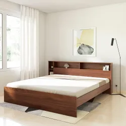 Amazon Brand - Solimo Kenora Engineered Wood King Size Bed Without Storage 