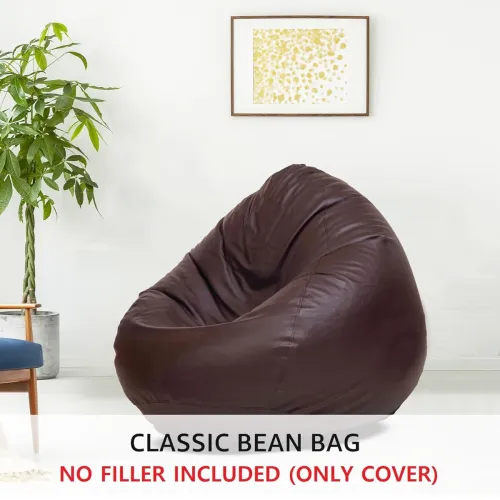 Image of Amazon Brand - Solimo XL Faux Leather Bean Bag