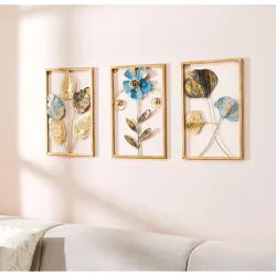 Amazon Brand – Solimo Leaves Metal Wall Decor