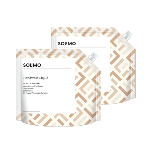 Image of Amazon Brand - Solimo Liquid Handwash, Refill Pouch Po2