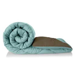 Amazon Brand - Solimo Microfibre Reversible Comforter, Single (Sky Blue & Taupe Grey, 200 GSM)