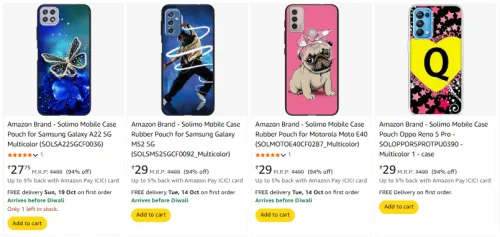 Image of Amazon Brand - Solimo Mobile Cover starting @ ₹27