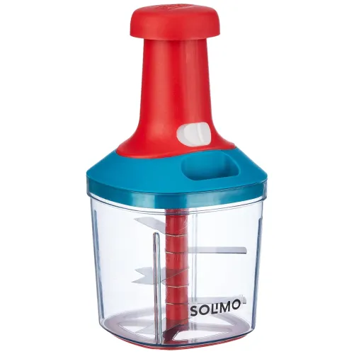 Image of Amazon Brand - Solimo Multipurpose Manual Hand-Press Vegetable Chopper