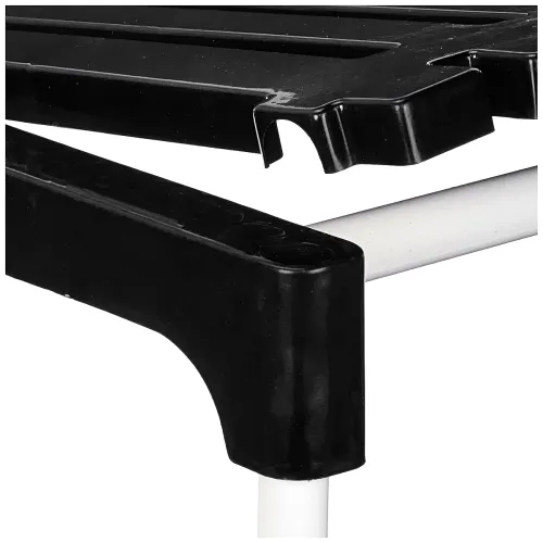 Image of Amazon Brand - Solimo - Multipurpose Rack for Shoes and Clothes, 8 Racks, Black (Stainless Steel & Linen)