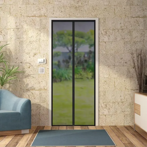 Image of Amazon Brand - Solimo Fiberglass Magnetic Mosquito Net Screen Door 