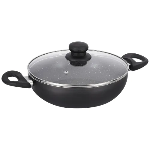 Image of Amazon Brand - Solimo Non-stick Kadhai with Glass Lid 
