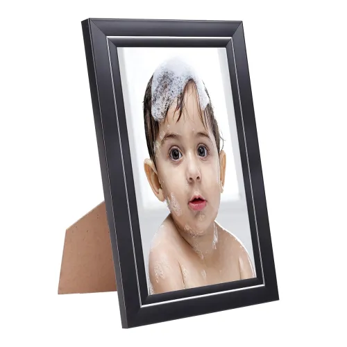 Image of Amazon Brand - Solimo Photo Frames, Tabletop (1 pc - 8x12 inch), Black & Silver