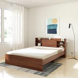 Amazon Brand - Solimo Picton Engineered Wood Queen Size Bed Without Storage 