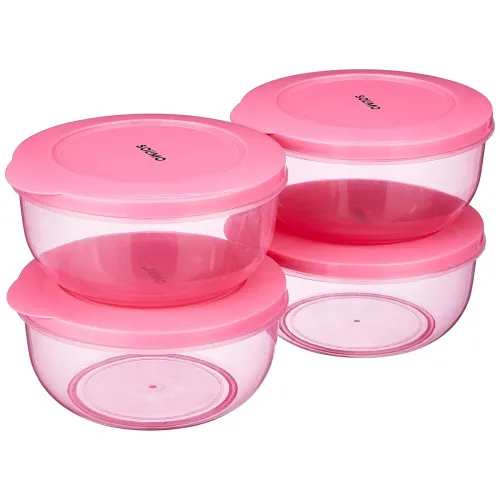Image of Amazon Brand - Solimo Plastic Container Set 900ml Set of 4 